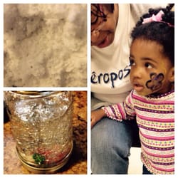 St Lukes Evangelical Lutheran Church - Making homemade snow and snow globes...fun with face painting