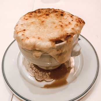 Bouchon - Look at that cheese on the French onion!!!! - French Near Me - Las Vegas, Nevada