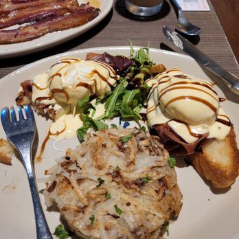 Snooze, an A.M. Eatery - Whole meal with hashbrowns - Breakfast & Brunch Near Me - Austin, Texas Snooze, an A.M. Eatery - Whole meal with hashbrowns - Breakfast & Brunch Near Me - Austin, Texas