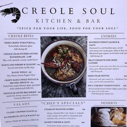 Creole Soul Kitchen & Bar - Menu