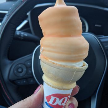 Dairy Queen Grill & Chill - Small dreamsicle dipped cone wanting to the Leaning Tower of Pisa-cream! - Fast Food Near Me - Peterborough, Ontario Dairy Queen Grill & Chill - Small dreamsicle dipped cone wanting to the Leaning Tower of Pisa-cream! - Fast Food Near Me - Peterborough, Ontario