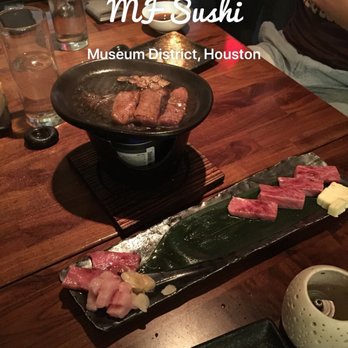 MF Sushi - Wagyu steak, cooked tableside - Sushi Bars Near Me - Houston, Texas