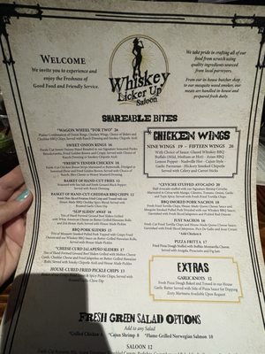 Menu photo 8 Whiskey Licker Up Saloon Las Vegas, NV