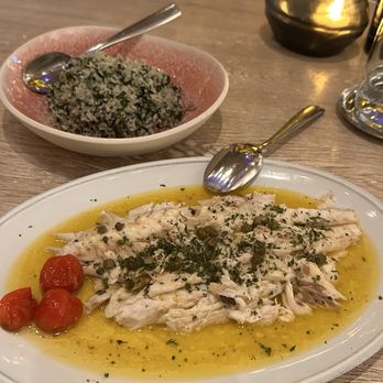 Naxos Taverna - Branzino and spinach rice, both excellent and so good together - Greek Near Me - Las Vegas, Nevada Naxos Taverna - Branzino and spinach rice, both excellent and so good together - Greek Near Me - Las Vegas, Nevada
