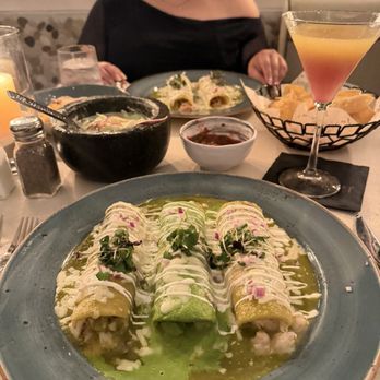 Javier's - Trio De Enchiladas Del Mar - soooo goood!! - Mexican Near Me - Irvine, California