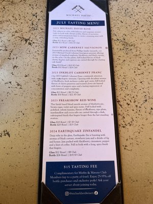 Menu photo 3 Michael David Winery Lodi, CA Menu photo 3 Michael David Winery Lodi, CA