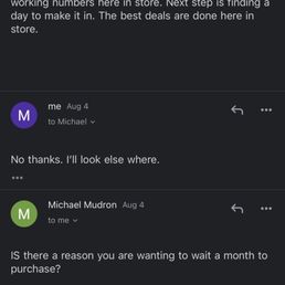 Requests for a Quote. But refuse to provide over email