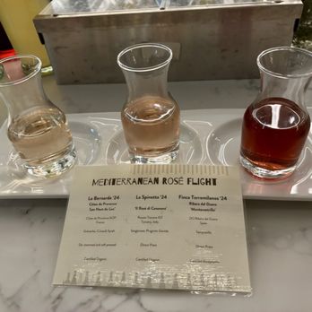 Columns Wine Bar - Flight of Rose Wine - Wine Bars Near Me - New York, New York