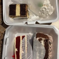 La Galette French Bakery and Restaurant - Tiramisu, red velvet cake, chocolate almond cake, meringue