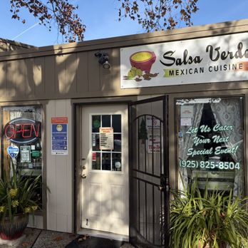 Salsa Verde Mexican Cuisine - The place front entrance Not your average taqueria Mexican restaurant, but has a homely feel inside - Mexican Near Me - Concord, California Salsa Verde Mexican Cuisine - The place front entrance Not your average taqueria Mexican restaurant, but has a homely feel inside - Mexican Near Me - Concord, California
