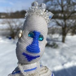 Juju Beadz - Ice King doll made using Seed  beads the last time I was at the store