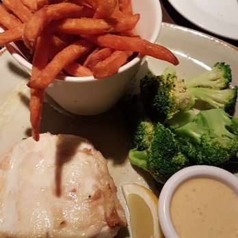 McKelvie's - Halibut with sweet potatoe fries. - Seafood Near Me - Halifax, Nova Scotia