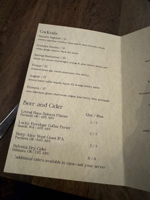 Menu photo 8 Hayward Carlton, OR