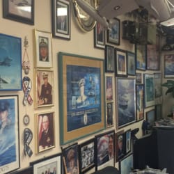 Andy's Barber Shop - Walls adorned with military stuff, Andy was USN