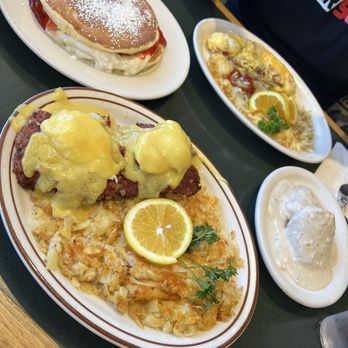 Flappy Jack's Pancake House - A whole breakfast spread - Pancakes Near Me - Orange, California Flappy Jack's Pancake House - A whole breakfast spread - Pancakes Near Me - Orange, California