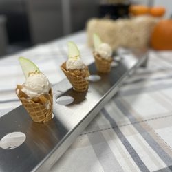 Gelato By The Lake - Winners of the Applepalooza 2022! Apple cider mini gelato cones. Truly delightful! It was everything- presentation, flare, and taste!