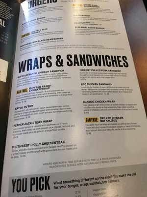 Menu photo 6 Buffalo Wild Wings Sparks, NV