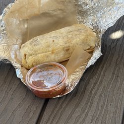 Positive Coffee - Portuguese sausage Breakfast burrito