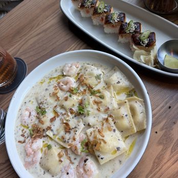 JOEY Valley Fair - Ravioli Bianco & Seared Salmon Sushi - Sushi Bars Near Me - Santa Clara, California JOEY Valley Fair - Ravioli Bianco & Seared Salmon Sushi - Sushi Bars Near Me - Santa Clara, California