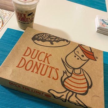 Duck Donuts - Half Dozen, Iced cold brew with sweet cold foam - Donuts Near Me - Kill Devil Hills, North Carolina Duck Donuts - Half Dozen, Iced cold brew with sweet cold foam - Donuts Near Me - Kill Devil Hills, North Carolina