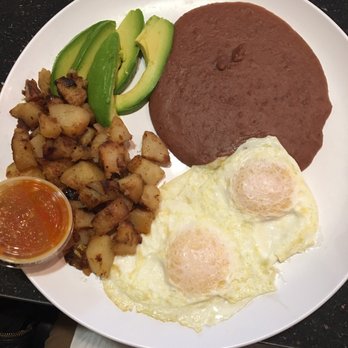 Joe's Cafe - Huevos Rancheros (giant homemade flour tortilla not shown) - American Near Me - Sterling, Virginia
