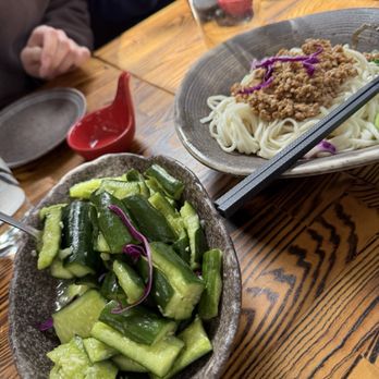 Dumpling Home - Cucumber salad and Dan Dan mien - Dim Sum Near Me - San Francisco, California