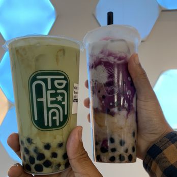 A Tea 7 - Brown Sugar Boba Matcha and Smashed Ube! So good - Bubble Tea Near Me - San Diego, California A Tea 7 - Brown Sugar Boba Matcha and Smashed Ube! So good - Bubble Tea Near Me - San Diego, California
