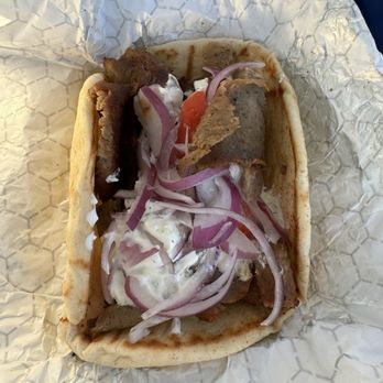 Pappa Gyros - Original Gyros: Delicious! Moist and flavorful! But not enough tzatziki - Greek Near Me - Katy, Texas Pappa Gyros - Original Gyros: Delicious! Moist and flavorful! But not enough tzatziki - Greek Near Me - Katy, Texas