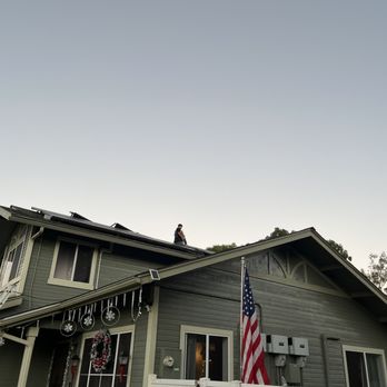 Pressure Pros - Brenden from Pressure Pros on top of my house cleaning my solar panels. - Solar Panel Cleaning Near Me Pressure Pros - Brenden from Pressure Pros on top of my house cleaning my solar panels. - Solar Panel Cleaning Near Me