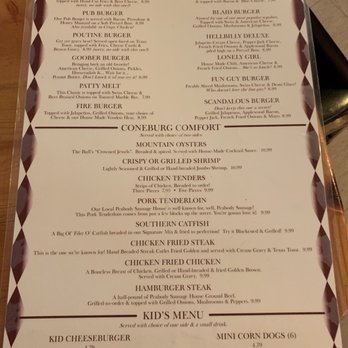 The Coneburg Grill And Pub - Menu - American Near Me - Peabody, Kansas The Coneburg Grill And Pub - Menu - American Near Me - Peabody, Kansas
