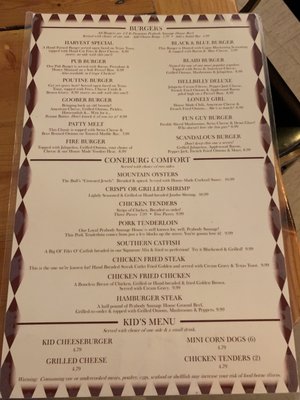 Menu photo 1 The Coneburg Grill And Pub Peabody, KS Menu photo 1 The Coneburg Grill And Pub Peabody, KS