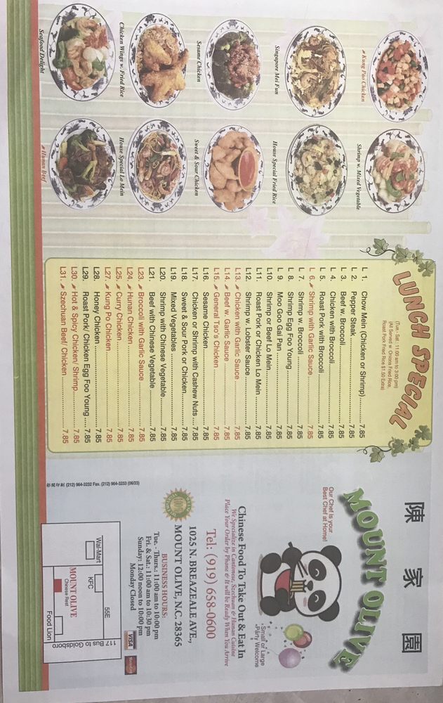 MT OLIVE CHINESE RESTAURANT Updated September 2024 1025 N Breazeale