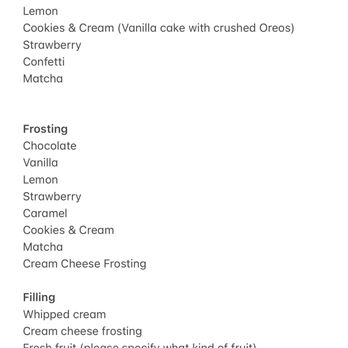 Doodlecakes - The cake, frosting, and filling flavor options. - Bakeries Near Me - Alameda, California