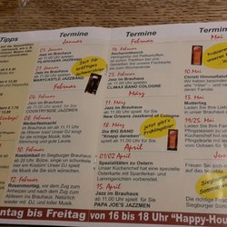 Siegburger Brauhaus - Events Januar-Juni 2018
