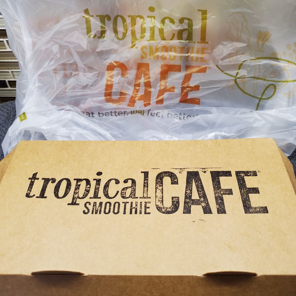 Tropical Smoothie Cafe - Carryout Box still Hot & smelled great inside my truck for the 1.5 mile ride home. - Juice Bars & Smoothies Near Me - Macomb Township, Michigan Tropical Smoothie Cafe - Carryout Box still Hot & smelled great inside my truck for the 1.5 mile ride home. - Juice Bars & Smoothies Near Me - Macomb Township, Michigan