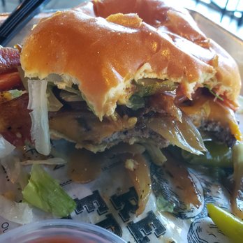 Cheeseburger Bobby's - Bacon burger with grilled onions. Delish. - Burgers Near Me - Marietta, Georgia