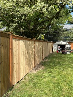 New fence built to last, Before & After - We were called out to repair a damaged section of their fence that had taken a beating from recent storms. After assessing the damage, we replaced several broken posts and panels, reinforced weak sections, and made sure everything was level, sturdy, and built to last.
The final result: a solid, clean-looking fence that will hold up for years to come — and one happy client!
If you need help with fence repairs or improvements, feel free to reach out. We’re here to keep your home looking great and protected!