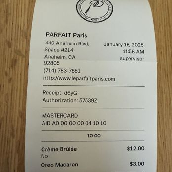 Parfait Paris - My order - Creperies Near Me - Anaheim, California