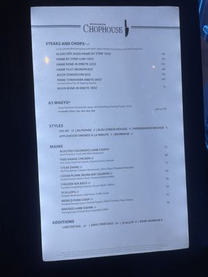 Menu photo 2 Monarch Chophouse Black Hawk, CO