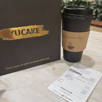 Yu Cake - Whole Hazelnut Choco Mille Crepe Cake / 整个榛巧千层 and Coffee - Bakeries Near Me - Costa Mesa, California