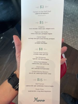 Menu photo 1 Marmo Houston, TX