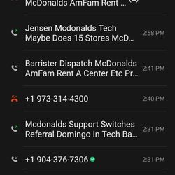 Barrister Global Services Network - Calls to from barrister Hemmersbach and warehouse and at&t eary afternoon