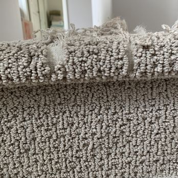 Diamond Flooring - Pre-Repair: Carpet at top of the stair that was torn up by our dog - Flooring Near Me - Diamond Bar, California