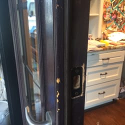 Always Lucky Five Locksmith - As a professional IF scratches were there he should have pointed it out before he started working to cover himself.