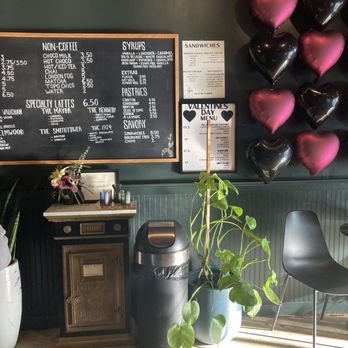 B-side Coffee - Menu displayed over a vintage post office box. - Coffee & Tea Near Me - Dallas, Texas B-side Coffee - Menu displayed over a vintage post office box. - Coffee & Tea Near Me - Dallas, Texas