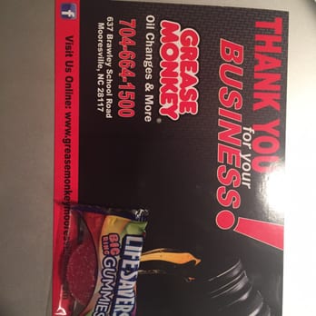 Grease Monkey - Candy and a thank you! - Auto Repair Near Me - Mooresville, North Carolina Grease Monkey - Candy and a thank you! - Auto Repair Near Me - Mooresville, North Carolina