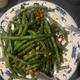 Green Sauteed String Beans With Ground Pork