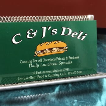 C J's Deli - Take a card - Delis Near Me - Madison, New Jersey