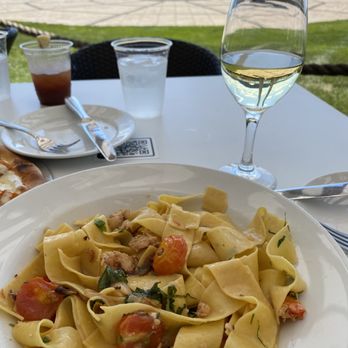 3 Westerly Bar & Grill - Housemade Papadella with lobster, cherry tomatoes, onions was delectable. - New American Near Me - Ossining, New York