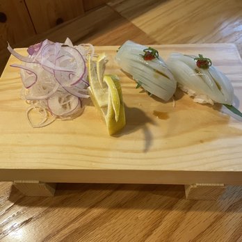 Sushi Street - Squid (Ika) sushi - Sushi Bars Near Me - Keller, Texas Sushi Street - Squid (Ika) sushi - Sushi Bars Near Me - Keller, Texas